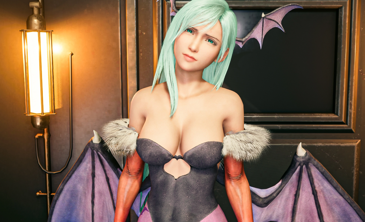 《最终幻想7:重制版》蒂法绝美cos恶魔战士女魅魔莫莉卡MOD截图