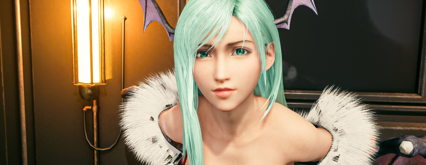《最终幻想7：重制版》蒂法绝美cos恶魔战士女魅魔莫莉卡无翅膀MOD截图