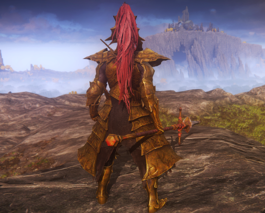 《艾尔登法环》黑暗之魂猎龙者铠甲取代禁卫骑士铠甲MOD截图