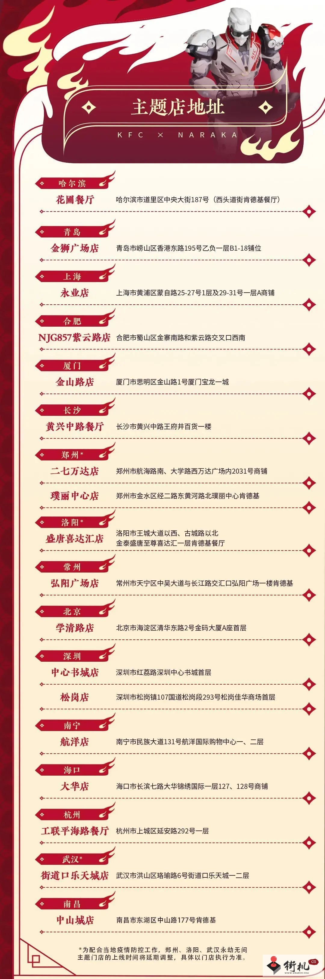 《永劫无间》肯德基联动主题门店汇总