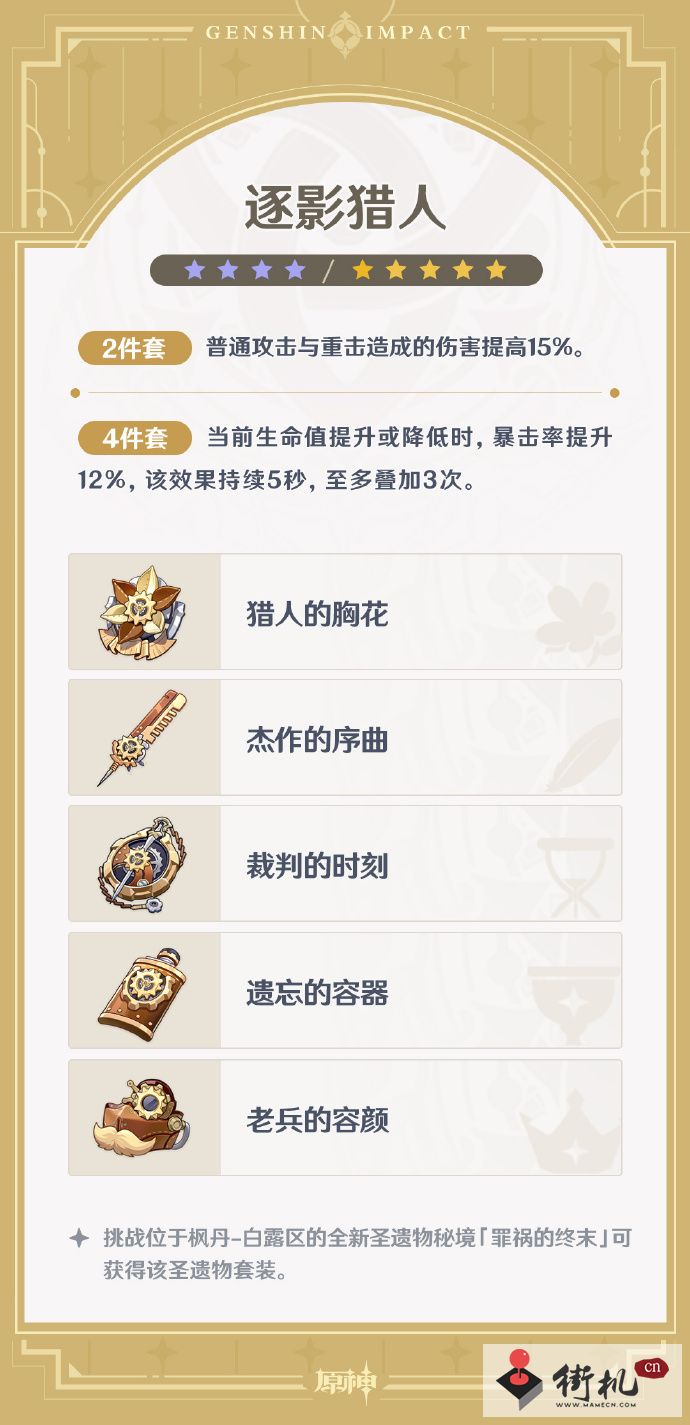 《原神》4.0版本圣遗物汇总